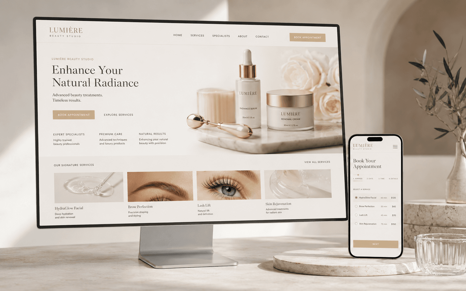 Lumière Beauty Studio — STK Lab project