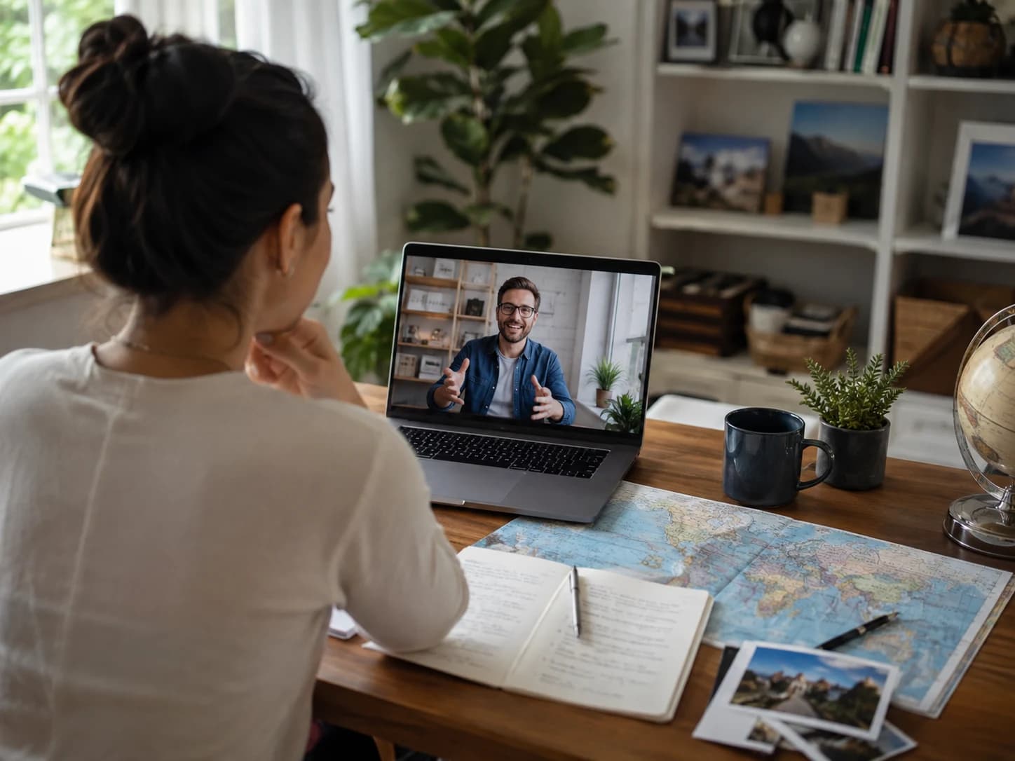 Online session with a travel mentor