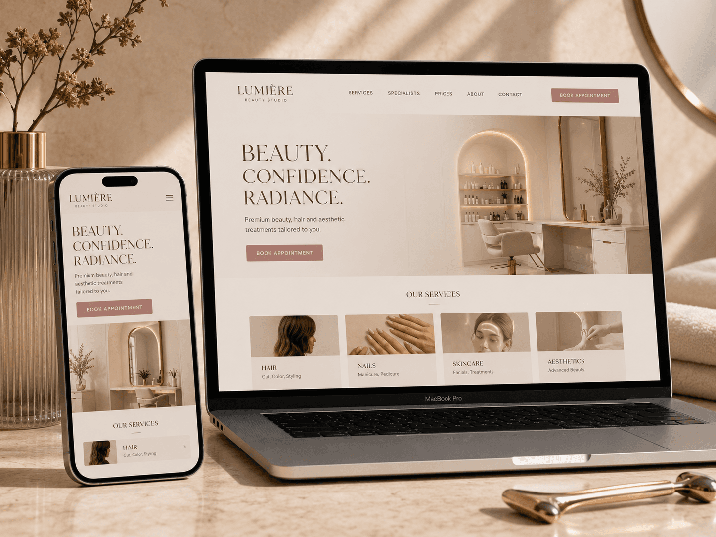 Premium beauty website
